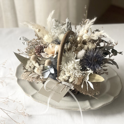 スプレーバラのナチュラルカラースワッグ】ドライフラワー スワッグ