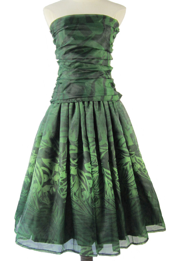 受注生産　オーダーメイド　パウスカート　チューブトップ　プリントオーガンジー nws00078