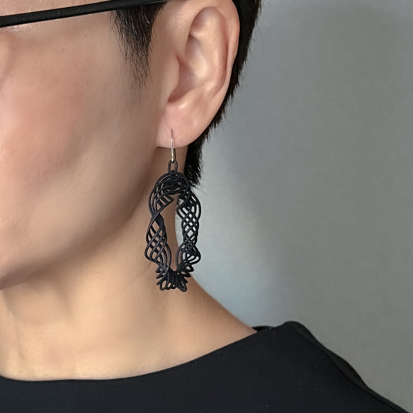 クランツ　ピアス・イヤリング　黒 7枚目の画像