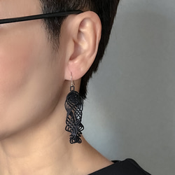 クランツ　ピアス・イヤリング　黒 6枚目の画像