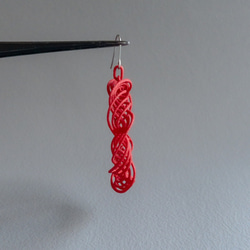 クランツ　ピアス・イヤリング　赤 4枚目の画像