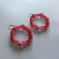 クランツ　ピアス・イヤリング　赤 2枚目の画像