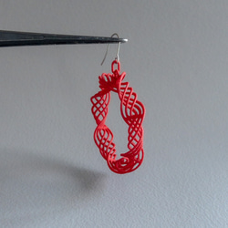 クランツ　ピアス・イヤリング　赤 5枚目の画像