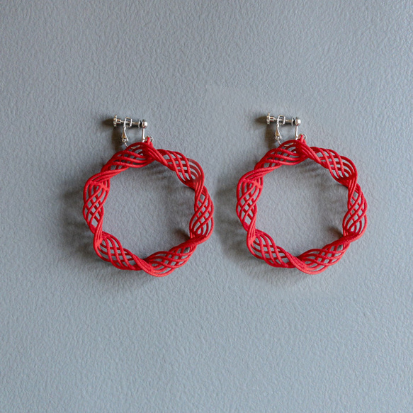 クランツ　ピアス・イヤリング　赤 9枚目の画像