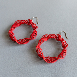 クランツ　ピアス・イヤリング　赤 3枚目の画像