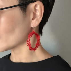 クランツ　ピアス・イヤリング　赤 7枚目の画像