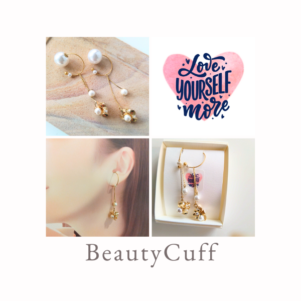 さとう式リンパケア　ビューティカフ　メタルスイングフラワー