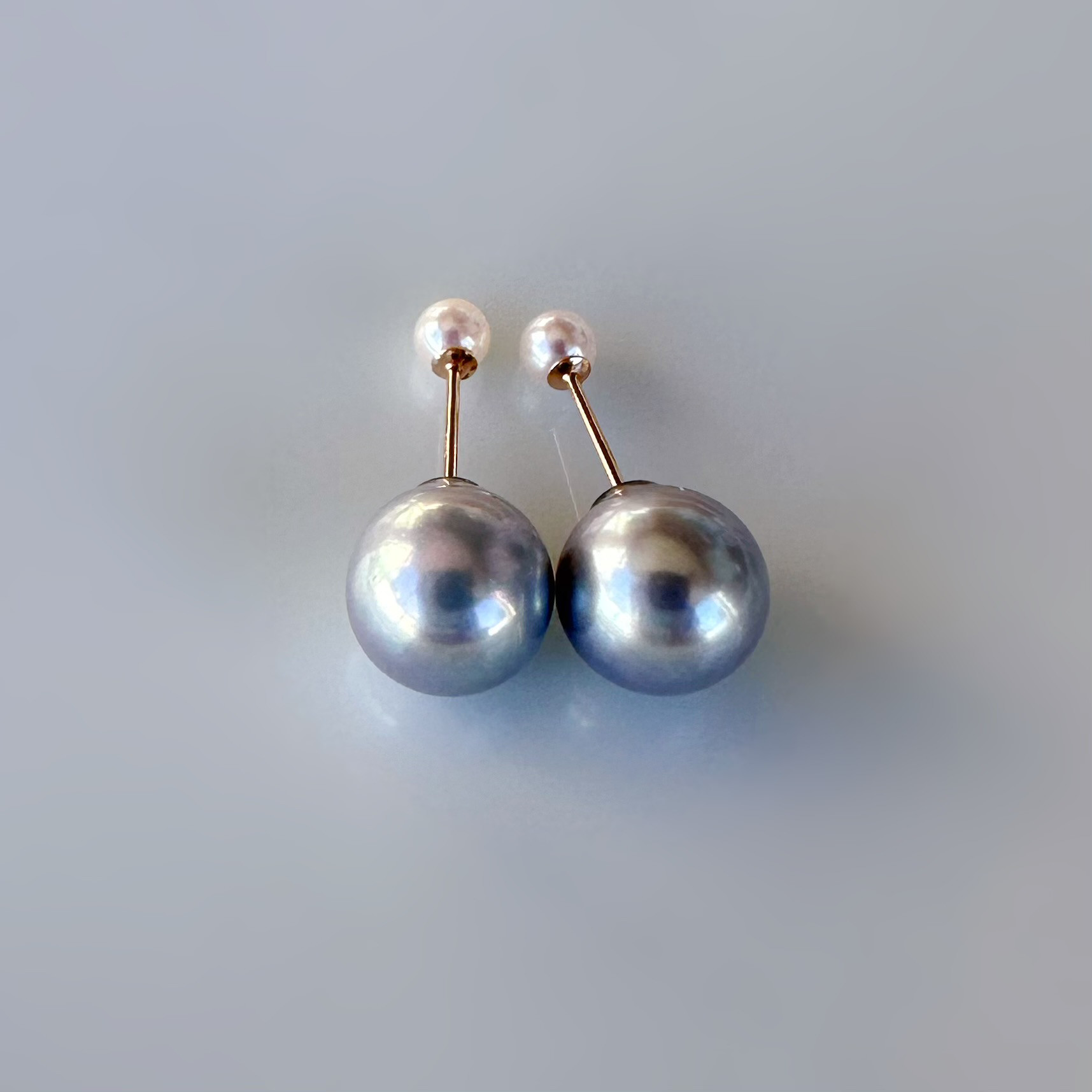 "Duo Pearl デュオパール"  k10 ブルー　パール　ピアス　キャッチ