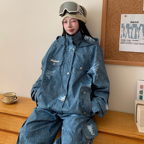 3164【美品】バートン パンツ スノボウェア デニム風 ブルー Lサイズ 3164【美品】バートン パンツ スノボウェア デニム風 ブルー Lサイズ