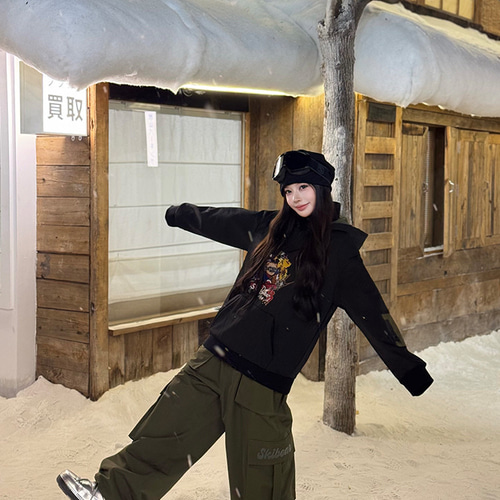 限定セール スノボウェア 上下セット 黒 パーカー 裏起毛 3L メンズ