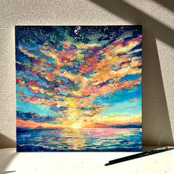 【錦江町の空と海の絵】　鹿児島県錦江町　海との暮らし、あおのクラフトマルシェ『あお』の作品 3枚目の画像