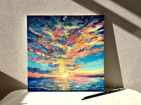 【錦江町の空と海の絵】　鹿児島県錦江町　海との暮らし、あおのクラフトマルシェ『あお』の作品 3枚目の画像