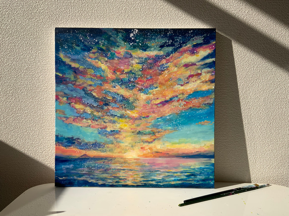 【錦江町の空と海の絵】　鹿児島県錦江町　海との暮らし、あおのクラフトマルシェ『あお』の作品 14枚目の画像