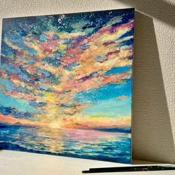 【錦江町の空と海の絵】　鹿児島県錦江町　海との暮らし、あおのクラフトマルシェ『あお』の作品 15枚目の画像