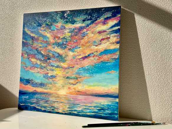 【錦江町の空と海の絵】　鹿児島県錦江町　海との暮らし、あおのクラフトマルシェ『あお』の作品 15枚目の画像