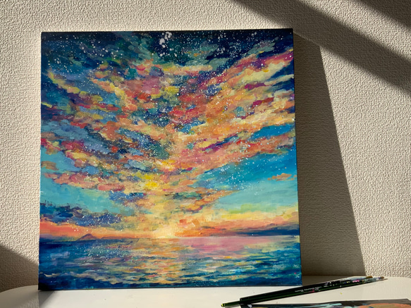 【錦江町の空と海の絵】　鹿児島県錦江町　海との暮らし、あおのクラフトマルシェ『あお』の作品 9枚目の画像