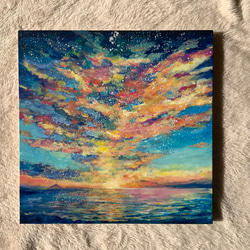 【錦江町の空と海の絵】　鹿児島県錦江町　海との暮らし、あおのクラフトマルシェ『あお』の作品 7枚目の画像