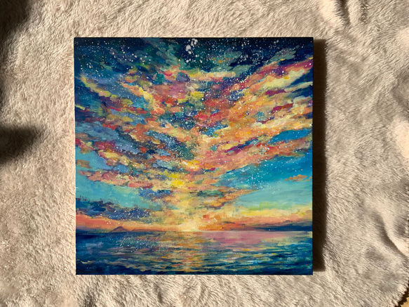 【錦江町の空と海の絵】　鹿児島県錦江町　海との暮らし、あおのクラフトマルシェ『あお』の作品 7枚目の画像