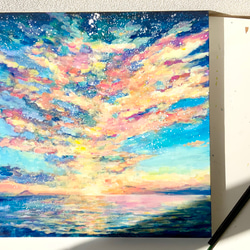 【錦江町の空と海の絵】　鹿児島県錦江町　海との暮らし、あおのクラフトマルシェ『あお』の作品 5枚目の画像