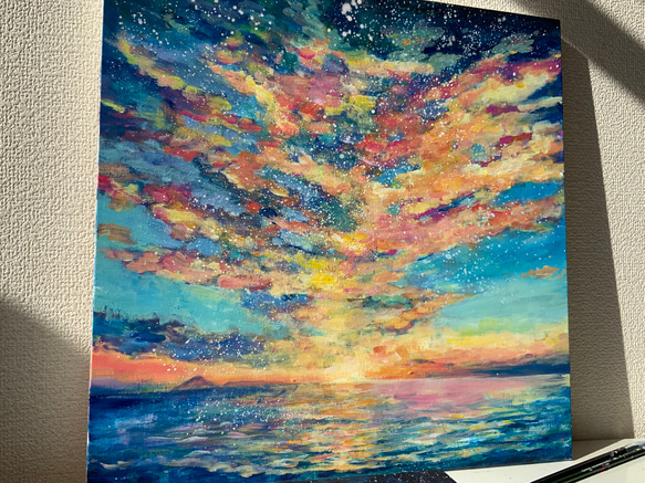 【錦江町の空と海の絵】　鹿児島県錦江町　海との暮らし、あおのクラフトマルシェ『あお』の作品 10枚目の画像