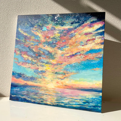 【錦江町の空と海の絵】　鹿児島県錦江町　海との暮らし、あおのクラフトマルシェ『あお』の作品 2枚目の画像