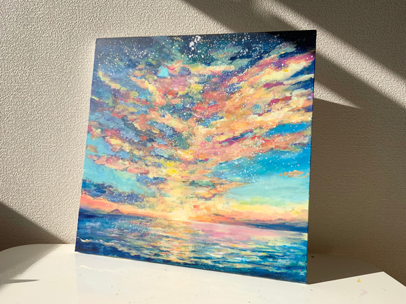 【錦江町の空と海の絵】　鹿児島県錦江町　海との暮らし、あおのクラフトマルシェ『あお』の作品 2枚目の画像