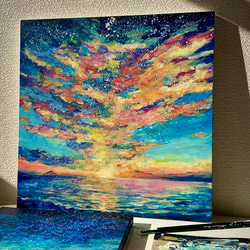 【錦江町の空と海の絵】　鹿児島県錦江町　海との暮らし、あおのクラフトマルシェ『あお』の作品 11枚目の画像