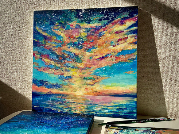 【錦江町の空と海の絵】　鹿児島県錦江町　海との暮らし、あおのクラフトマルシェ『あお』の作品 11枚目の画像