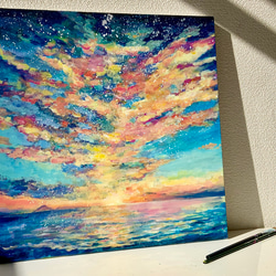 【錦江町の空と海の絵】　鹿児島県錦江町　海との暮らし、あおのクラフトマルシェ『あお』の作品 13枚目の画像