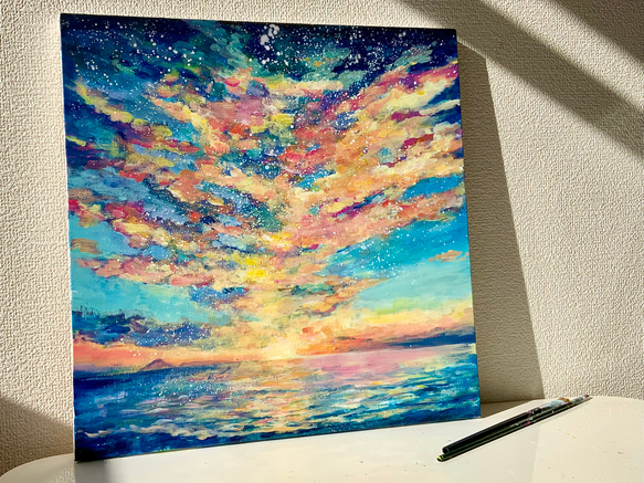 【錦江町の空と海の絵】　鹿児島県錦江町　海との暮らし、あおのクラフトマルシェ『あお』の作品 13枚目の画像