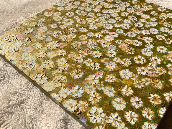 【Gold spring -幸せを呼ぶ黄金の花-】絵画　原画 9枚目の画像