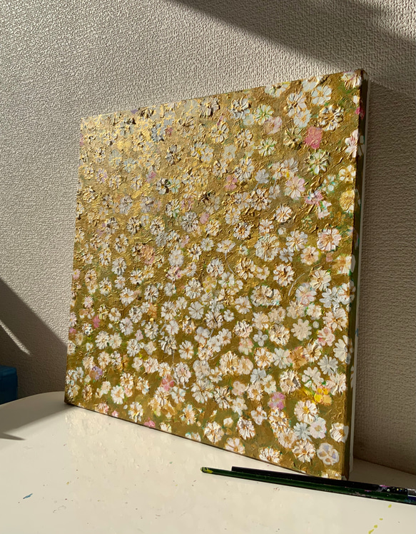 【Gold spring -幸せを呼ぶ黄金の花-】絵画　原画 7枚目の画像