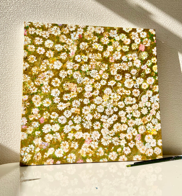 【Gold spring -幸せを呼ぶ黄金の花-】絵画　原画 1枚目の画像