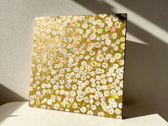 【Gold spring -幸せを呼ぶ黄金の花-】絵画　原画 5枚目の画像