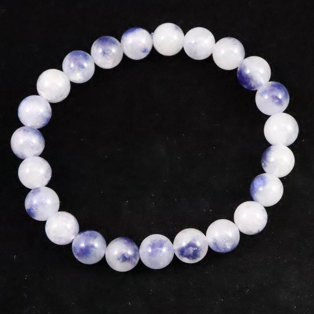 デュモルチェライトインクォーツ 8mm玉　ブレスレット 16.9g #28809 7,881円