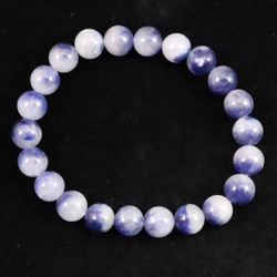 ブルーレースアゲート 空色縞瑪瑙 10mmブレスレット 30.6g #51379