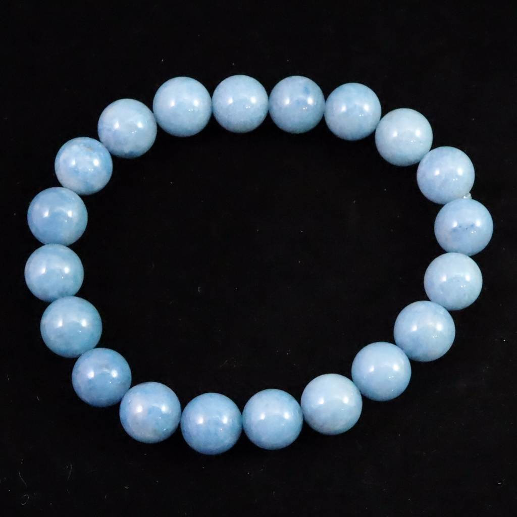 スコルザライト トロレアイト トロール石 9.5mm玉グラデーションブレスレット 25.4g #82758