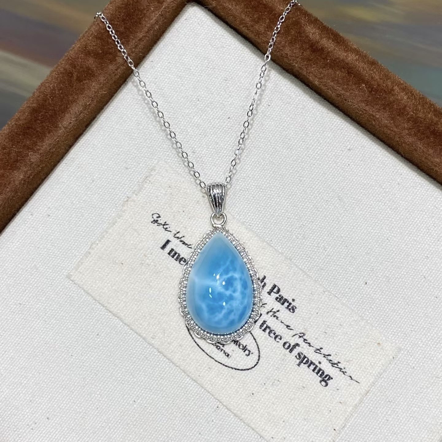 天然無処理　ラリマー ペンダント No388