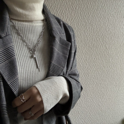 ーrain drop necklaceー　サージカルステンレス　チェーンネックレス　レイヤードネックレス　 10枚目の画像