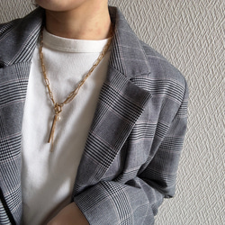 ーrain drop necklaceー　サージカルステンレス　チェーンネックレス　レイヤードネックレス　 15枚目の画像