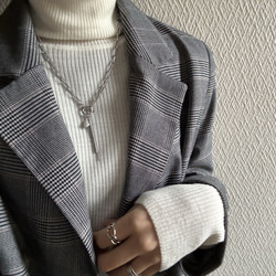 ーrain drop necklaceー　サージカルステンレス　チェーンネックレス　レイヤードネックレス　 11枚目の画像