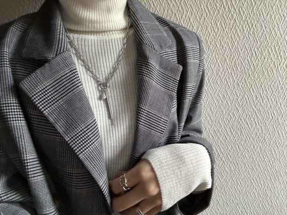 ーrain drop necklaceー　サージカルステンレス　チェーンネックレス　レイヤードネックレス　 11枚目の画像