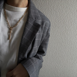 ーrain drop necklaceー　サージカルステンレス　チェーンネックレス　レイヤードネックレス　 16枚目の画像