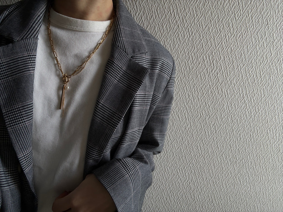 ーrain drop necklaceー　サージカルステンレス　チェーンネックレス　レイヤードネックレス　 16枚目の画像