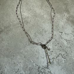 ーrain drop necklaceー　サージカルステンレス　チェーンネックレス　レイヤードネックレス　 13枚目の画像