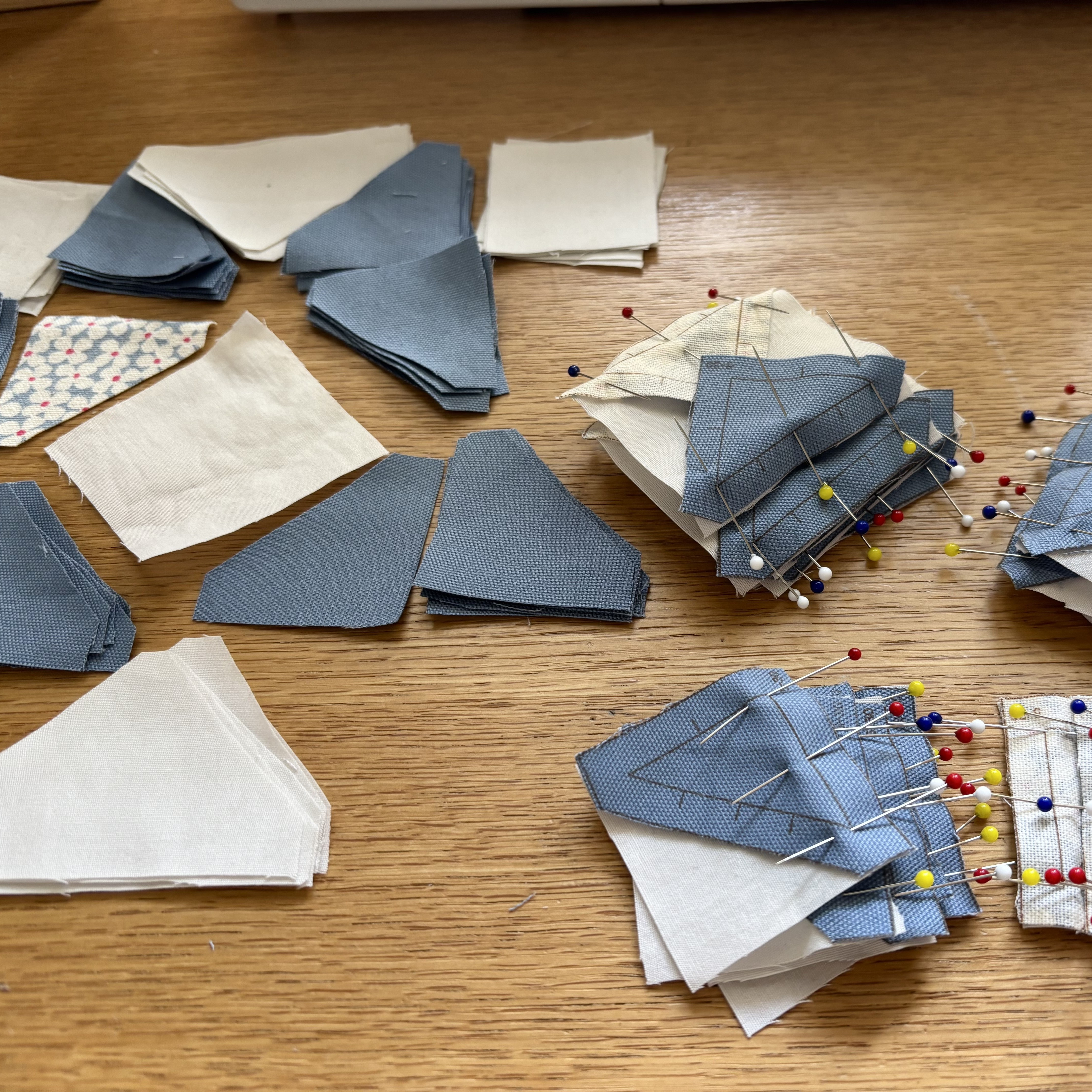 一点ものパッチワークキルト＊冬の星