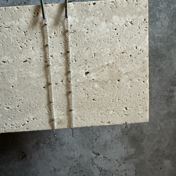 ーDrop Chain pierceー　チェーンピアス　ロングピアス　サージカルステンレス　シルバーアクセサリー 4枚目の画像