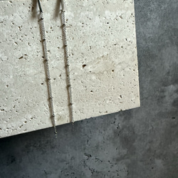 ーDrop Chain pierceー　チェーンピアス　ロングピアス　サージカルステンレス　シルバーアクセサリー 1枚目の画像