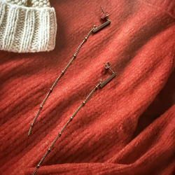 ーDrop Chain pierceー　チェーンピアス　ロングピアス　サージカルステンレス　シルバーアクセサリー 11枚目の画像