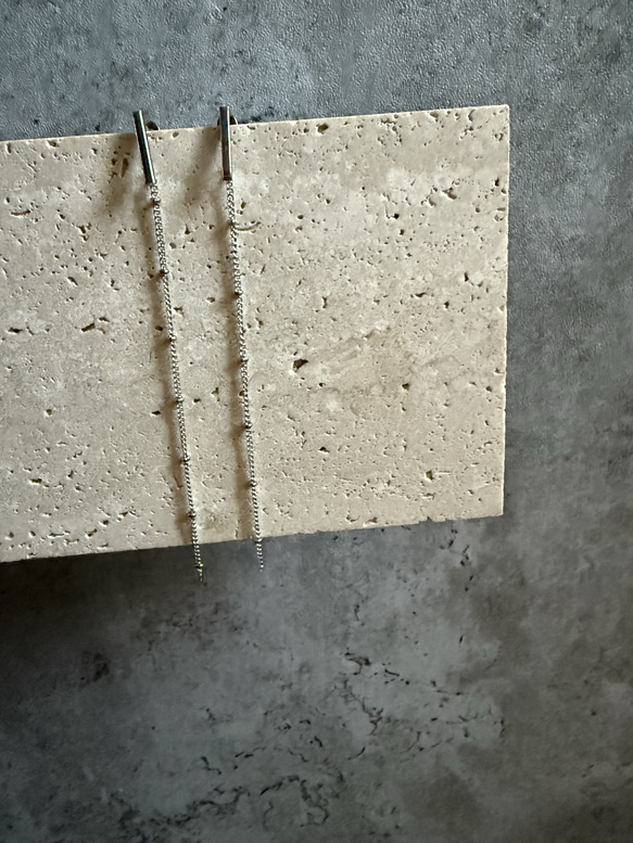 ーDrop Chain pierceー　チェーンピアス　ロングピアス　サージカルステンレス　シルバーアクセサリー 19枚目の画像